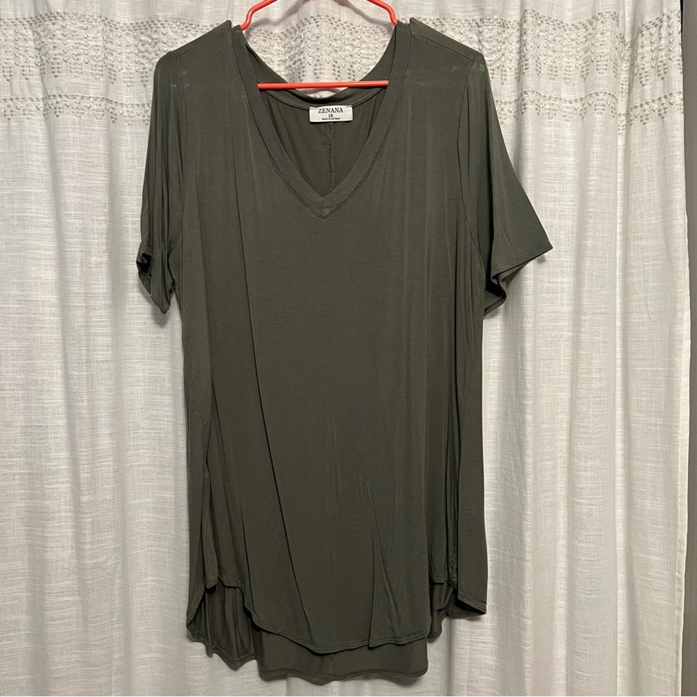 Zenana Hunter Green Boutique Tunic Shirt 💚